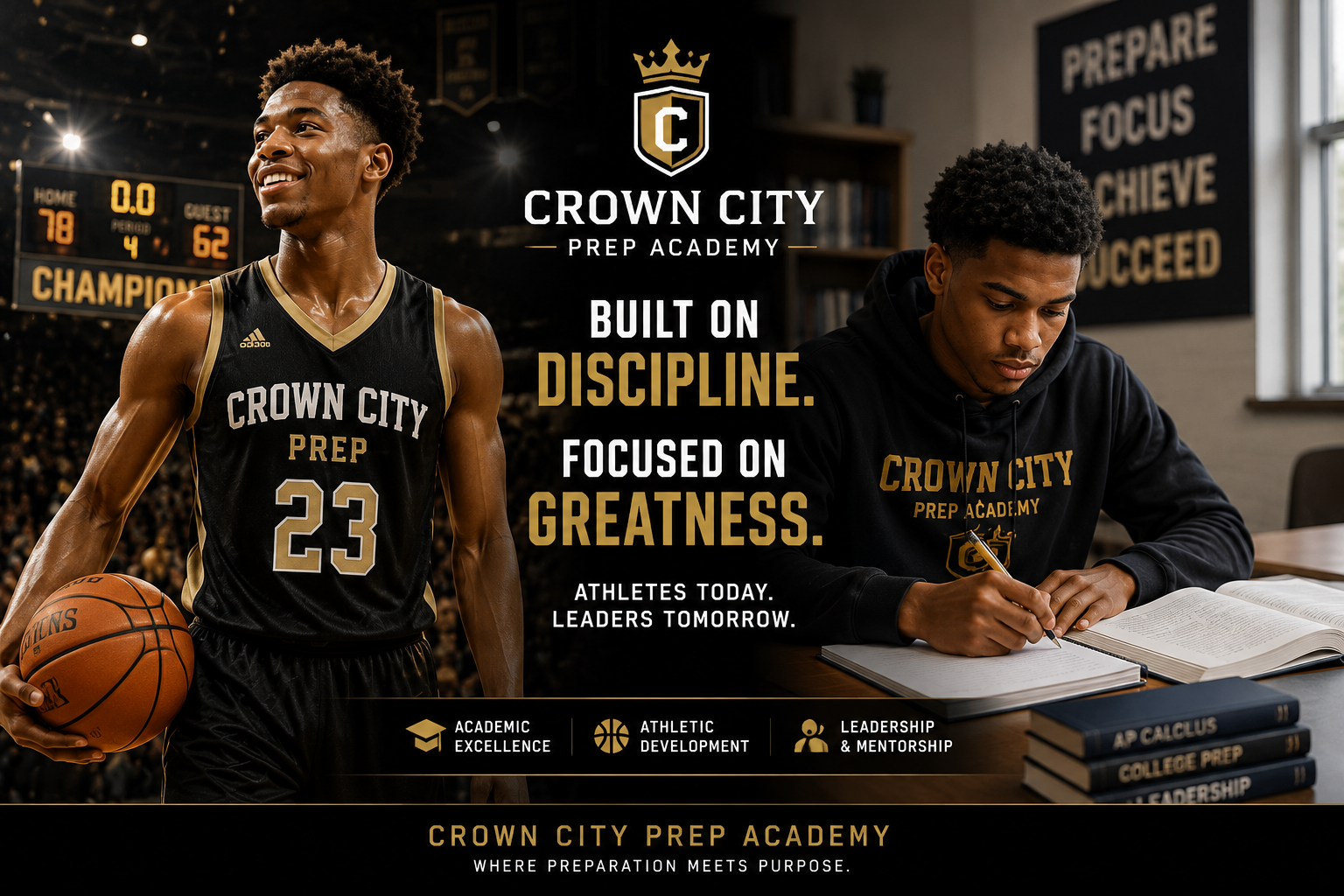 Crown City Prep athletes